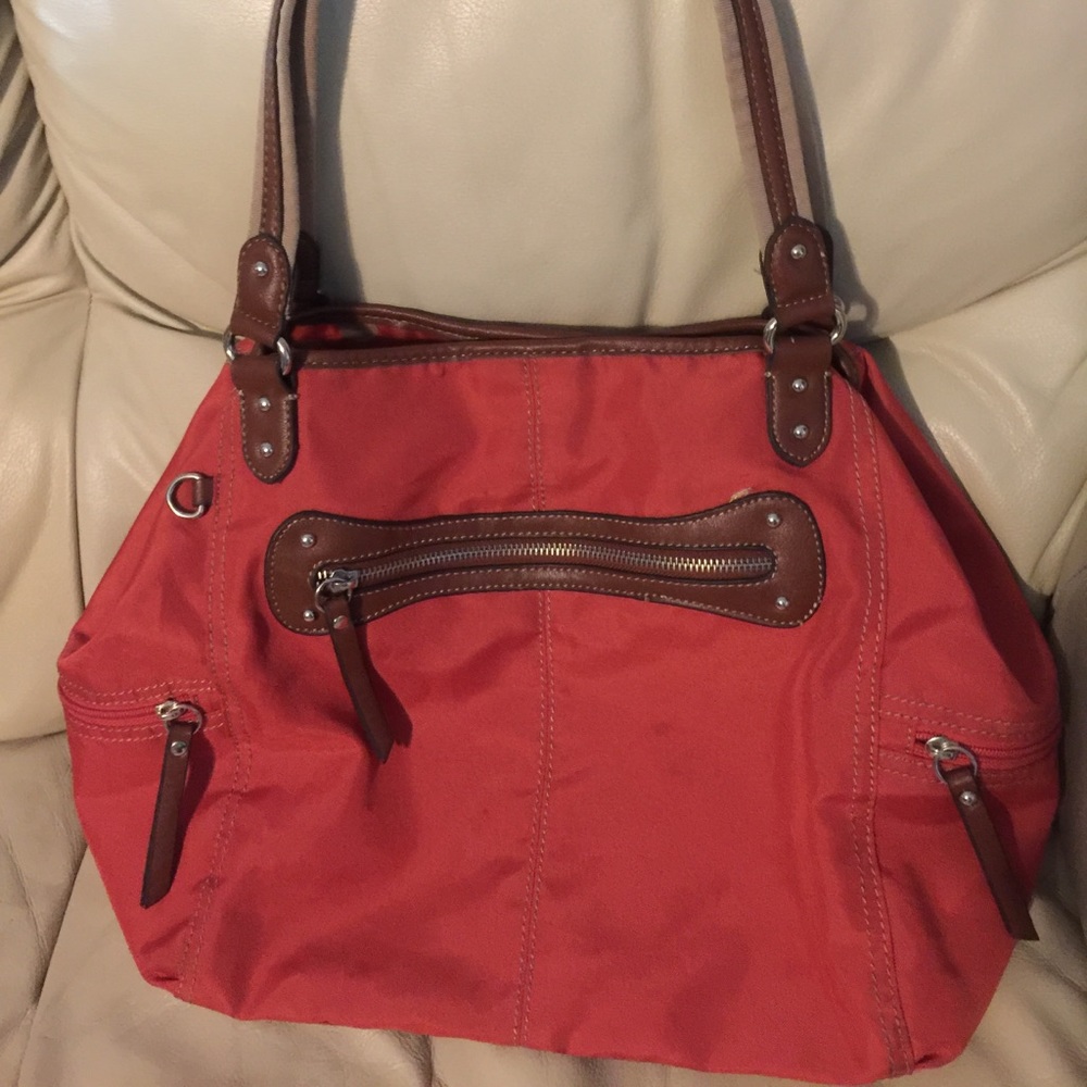 Preowned Orange Franco Sarto Cordura Tote Bag